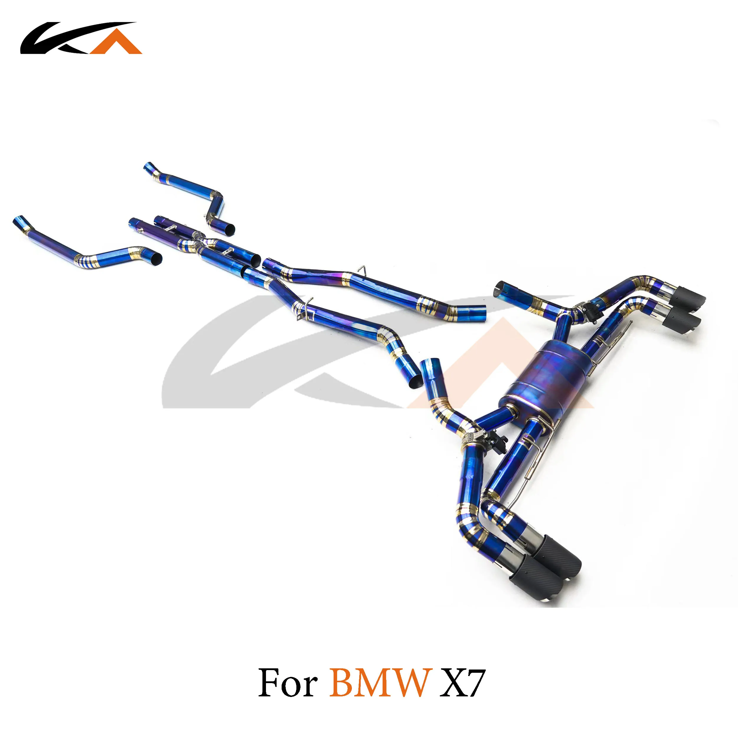 KA Tuning exhaust system titanium alloy catback for BMW X5 G05 X6 G06 X7 G07 M50i M60i V8 4.4T with muffler valve car accessorie