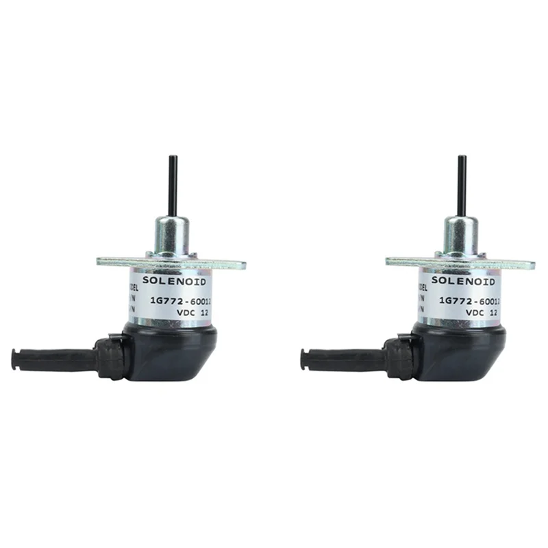 2x 12v válvula solenóide de desligamento de combustível 1g772-60014 1g772-60012 para motor kubota v2607 v3300 v3600 KX057-4 m6040fc svl75