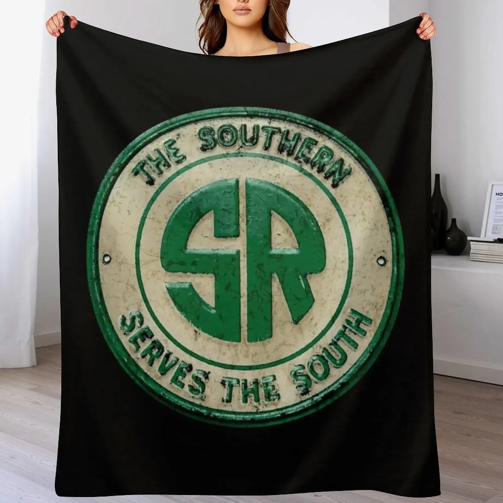 

The Southern Railroad Throw Blanket Soft Sherpa Fleece Warm Blanket for Winter