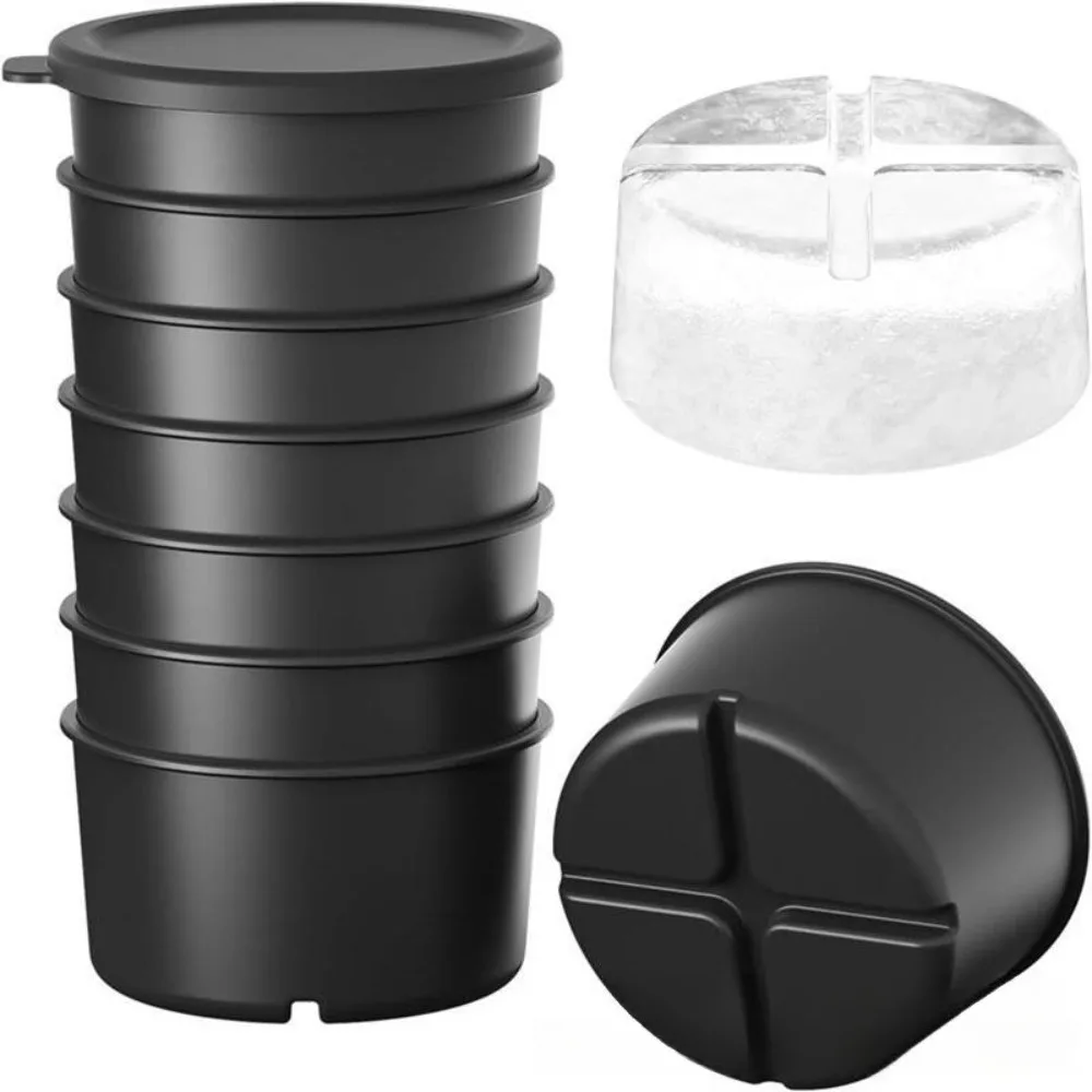 

8 PCS Ice Mold Accessory Reusable Plastic with Lids Shaved Ice Attachment for KitchenAid Shave Ice Machine