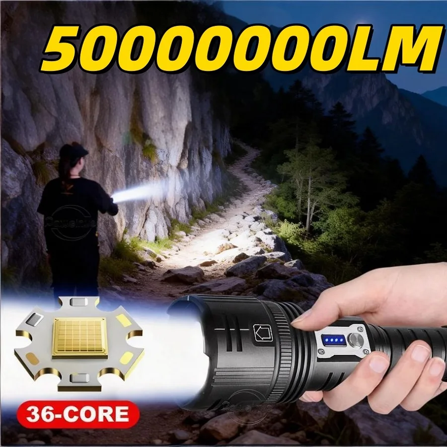 

Новый мощный портативный фонарик XHP360 26650, перезаряжаемый светодиодный фонарик с зумом, водонепроницаемый фонарь дальнего действия для кемпинга и исследования