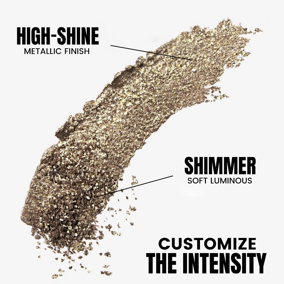 عصا ظلال عيون لامعة متعددة الألوان ذات نهاية مزدوجة - تشطيبات مقاومة للماء ولامعة، خيارات متعددة الألوان، لجميع أنواع البشرة