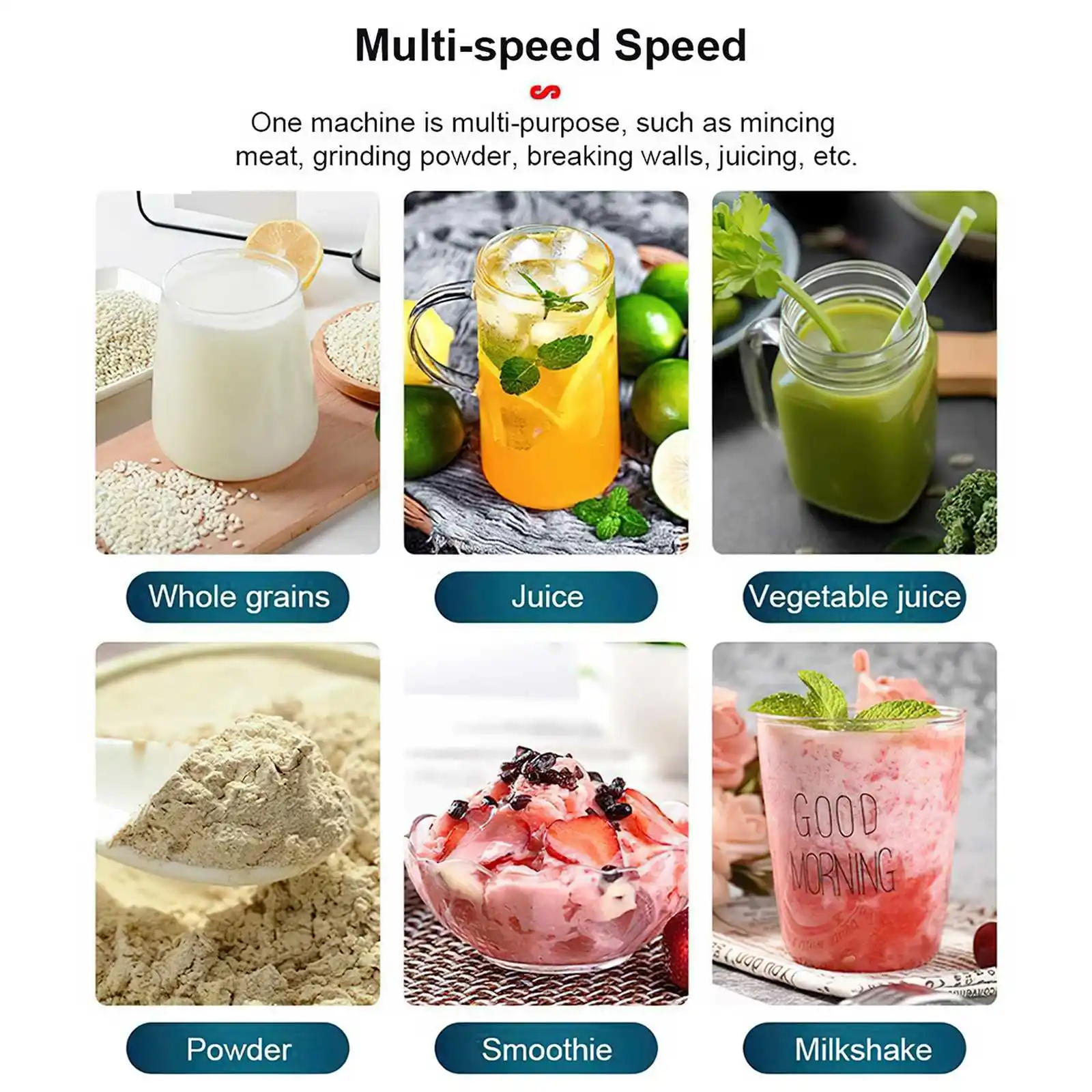 2000 واط الثقيلة خلاط تجاري خلاط ثابت منتج أغذية عصائر الجليد للمطبخ عالية الطاقة عصارة خلاط BPA الحرة #5