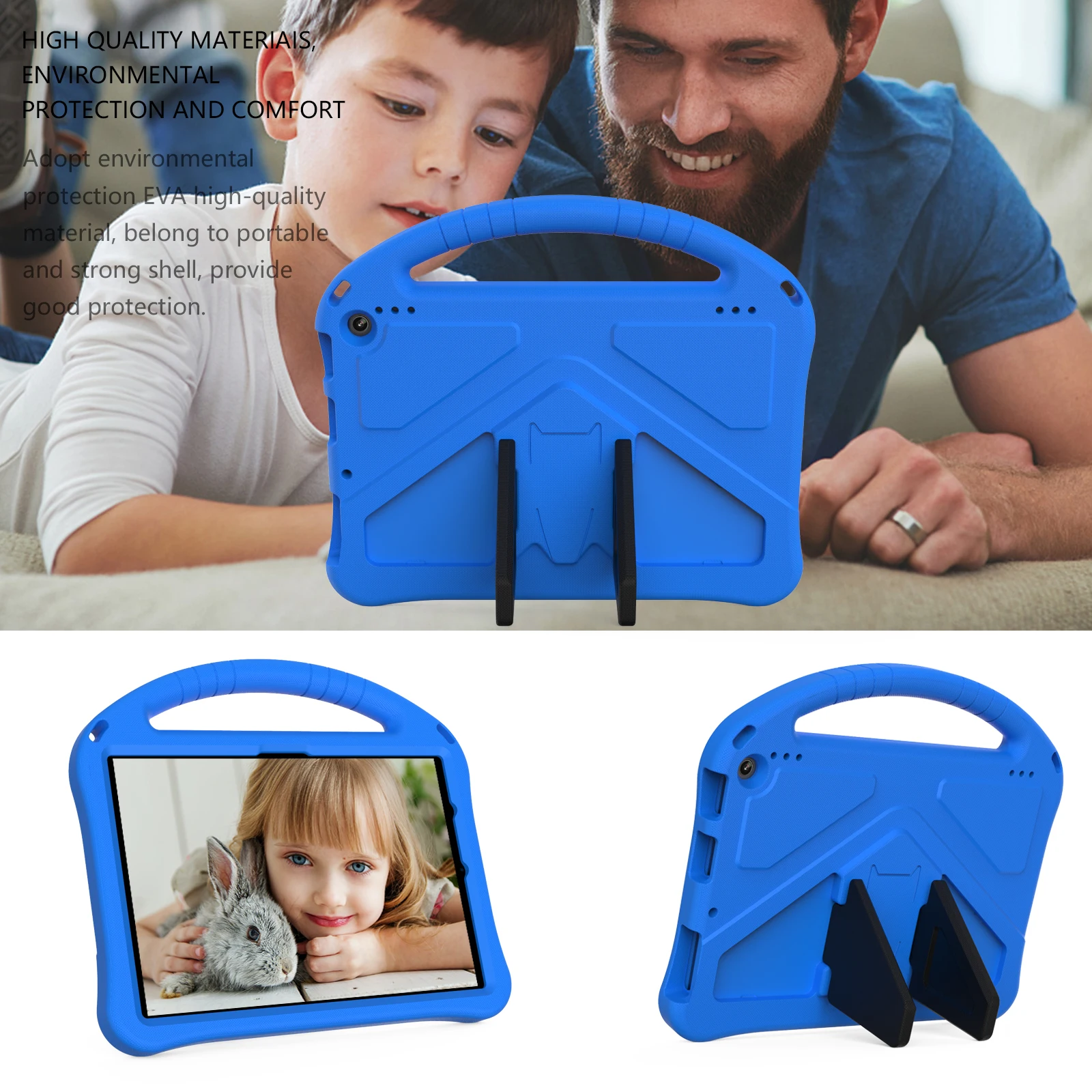 Funda para Amazon Fire Max 11 13 Gen 2023 EVA, soporte de mano para niños, funda para tableta HD 10 8 Plus 2021 2020 Fire 7 2022