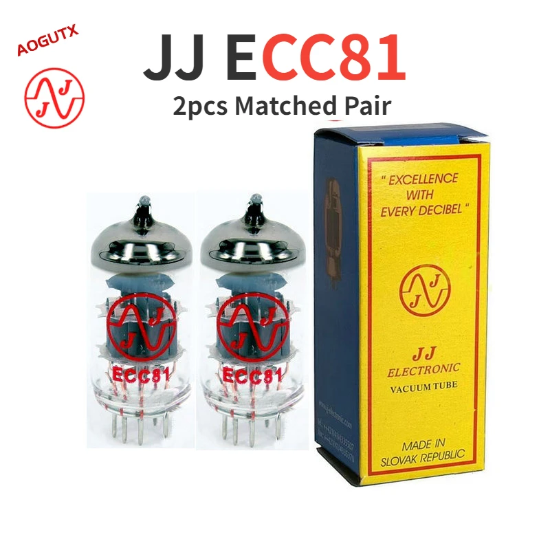 Aogutx JJ ECC81 Vacuum Tube Replace E81CC ECC801S 12AT7 6201 Factory Test and Match Signal Tube Amp DIY Audio Valve Genuine