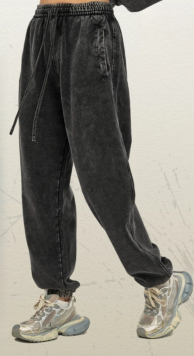 

2026 New Street Trend Brand Batik Old Loose Trousers Men's Washing Water Retro Men's and Women's Sweatpants