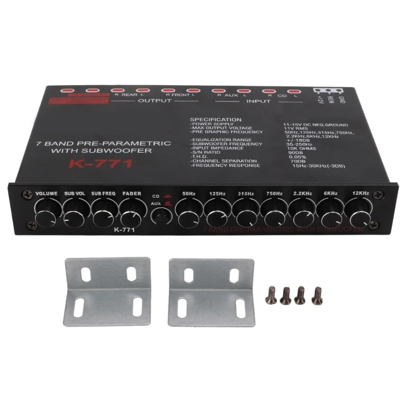 R58D Professional Car Stereo Equalizer with Multiple Band Adjustment for Audiophiles Enthusiasts Superior Sound Performances