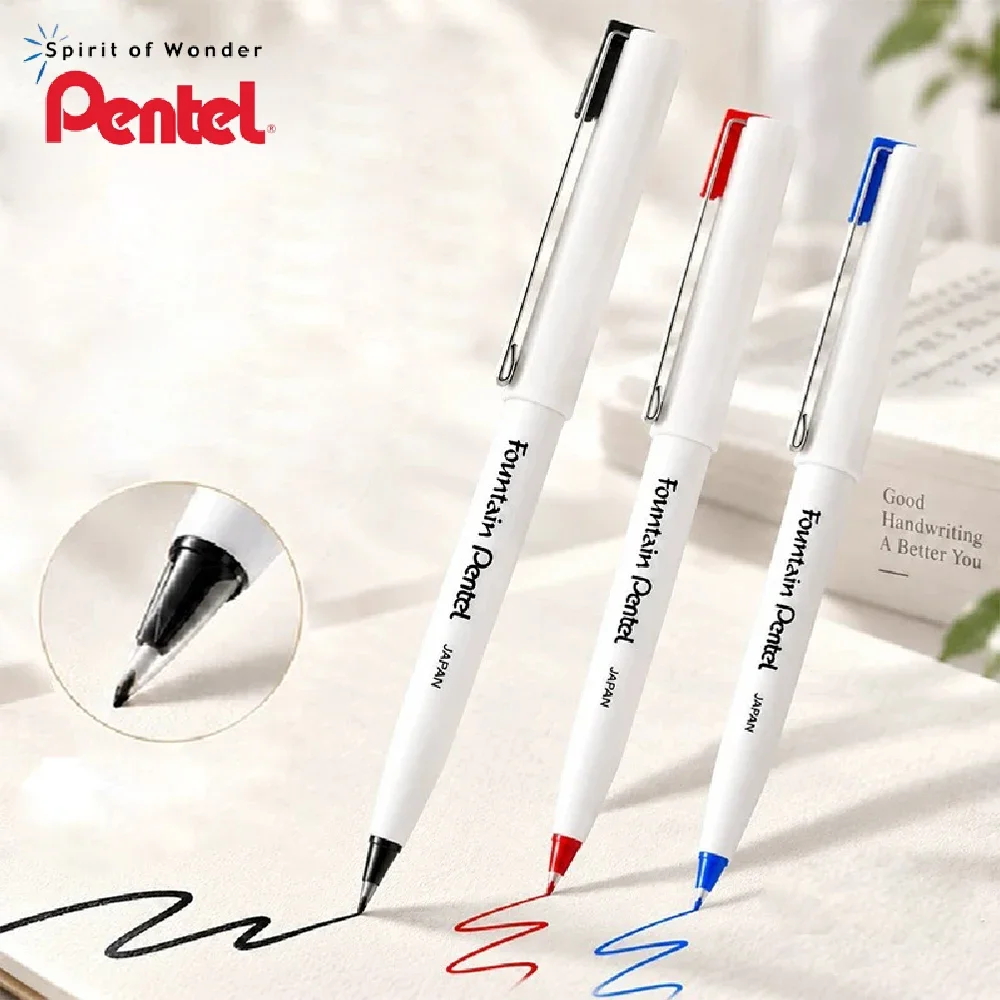 3pcs Japan Pentel JM20 Duckbill Pen Quick Dry Signature Pen 0.4-0.6mm for Business Signature School Office Art Supplies
