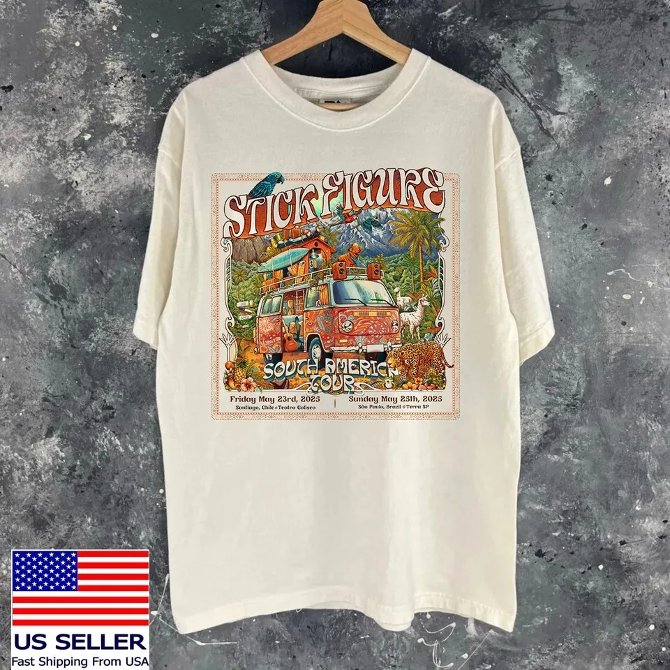 

Stick Figure band in South America Tour Unisex White T Shirt