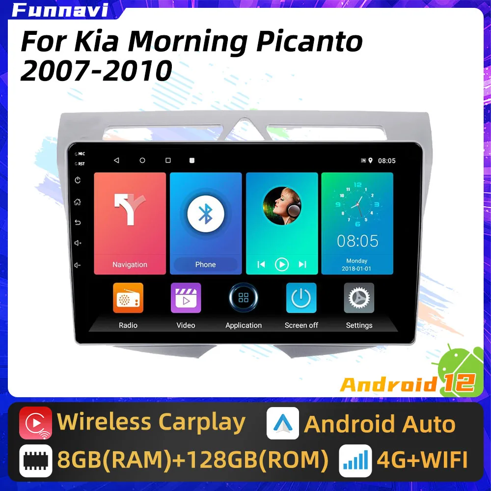 

Car Radio for Kia Morning Picanto 2007 - 2010 2 Din Android Multimedia Player Stereo Navigation GPS Head Unit Autoradio Carplay