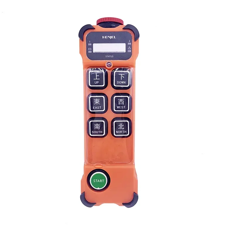 HENJEL H106 6 buttons Single Speed Industrial Wireless Radio Crane Remote Control Hoist overhead bridge track Crane Controller