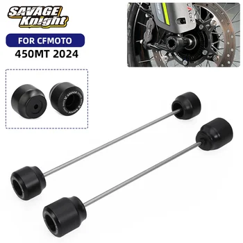 フロントおよびリアアクスルクラッシュスライダーガード、スイングアームスプール、スピンドルスタンド、cfmoto 450mt、cf ibex 450、2022の落下保護