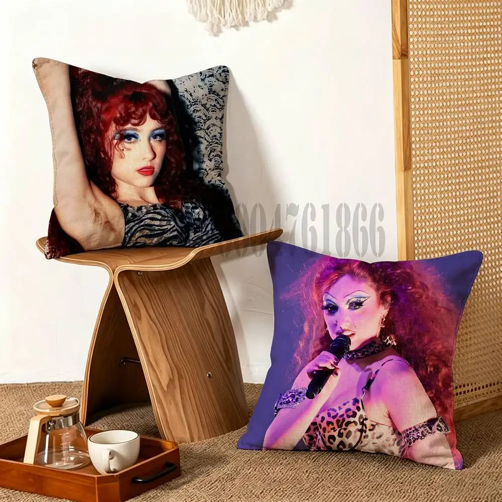 C-Chappell Roan Anime Celebrity Merchandise All-Match Printed Pillow Case Sofa Car Office Room Decoration Protector