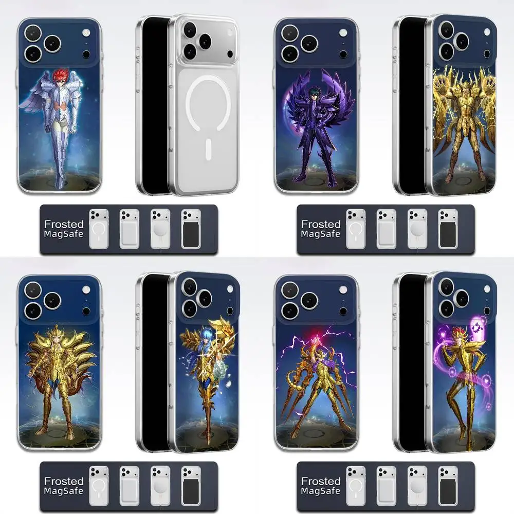 

S-Saint Seiya Knights Phone Case For iPhone 17,16,15,14,13,12,11,Pro,Max,Plus,E,Air,Mini Magsafe Transparent