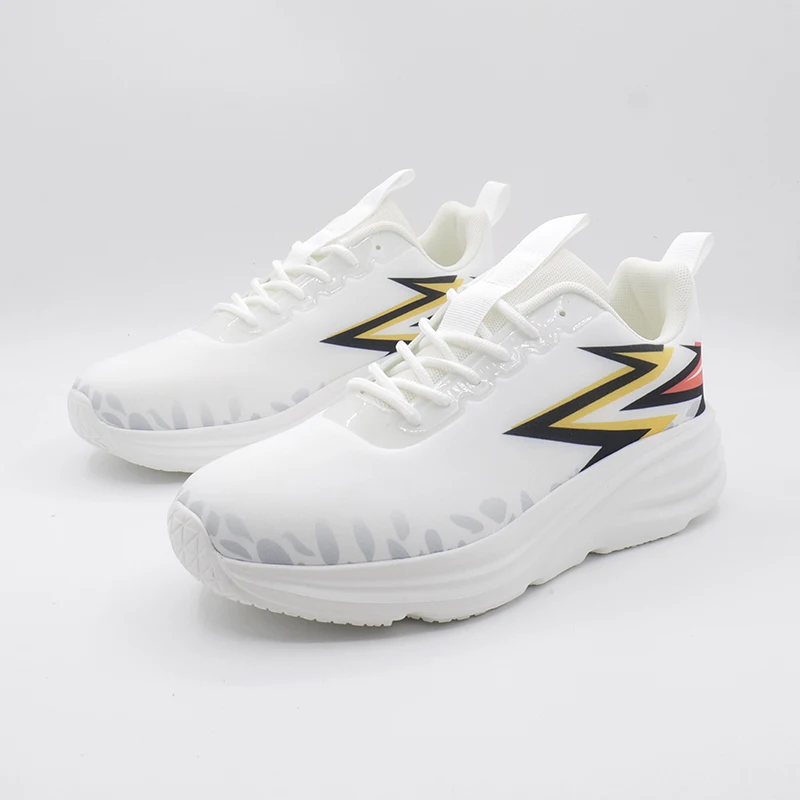 Men Running Shoes Carbon Plate Cushioned Racing Sneakers Breathable Knit Athletic Training Shoes Non-Slip Jogging Shoes