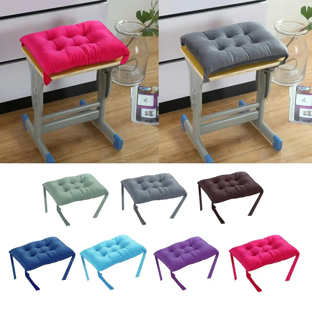 Classroom Seat Cushions Rectangle Chair Pad Cover Safety Straps Non Slip for Childrens School Study Area