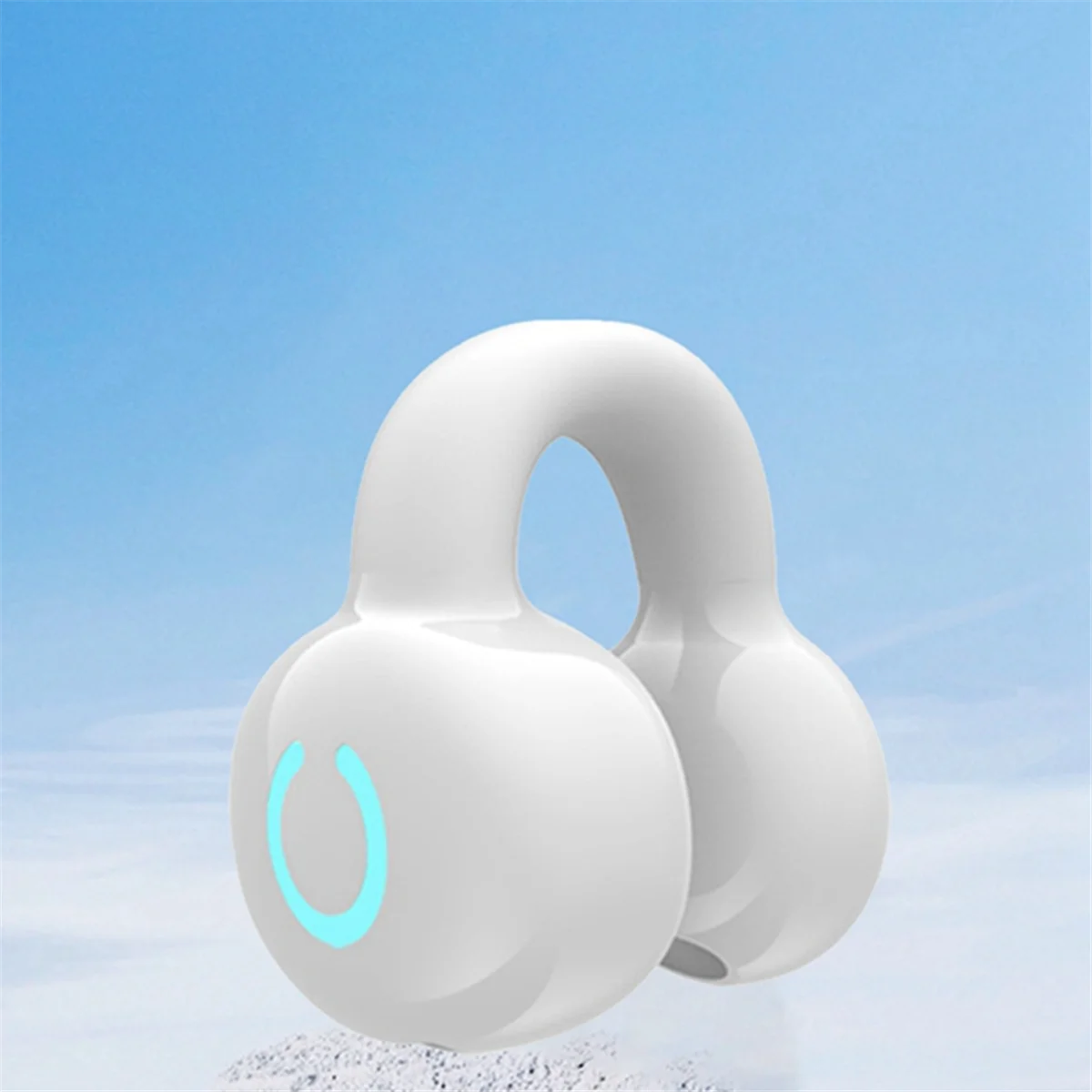 Single-Pack Sports Bluetooth Headset Ear Clip Type Non-In-Ear Stereo Ultra-Long Standby Mini Headset White