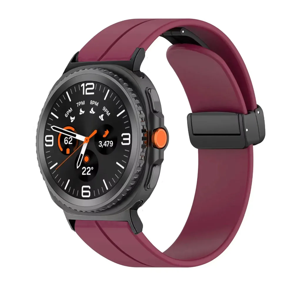 حزام سيليكون رياضي لساعة سامسونج جالاكسي 8 44 ملم 40 ملم 8 كلاسيكي 46 ملم سوار معصم مريح لساعة جالاكسي الترا 2025 47 ملم