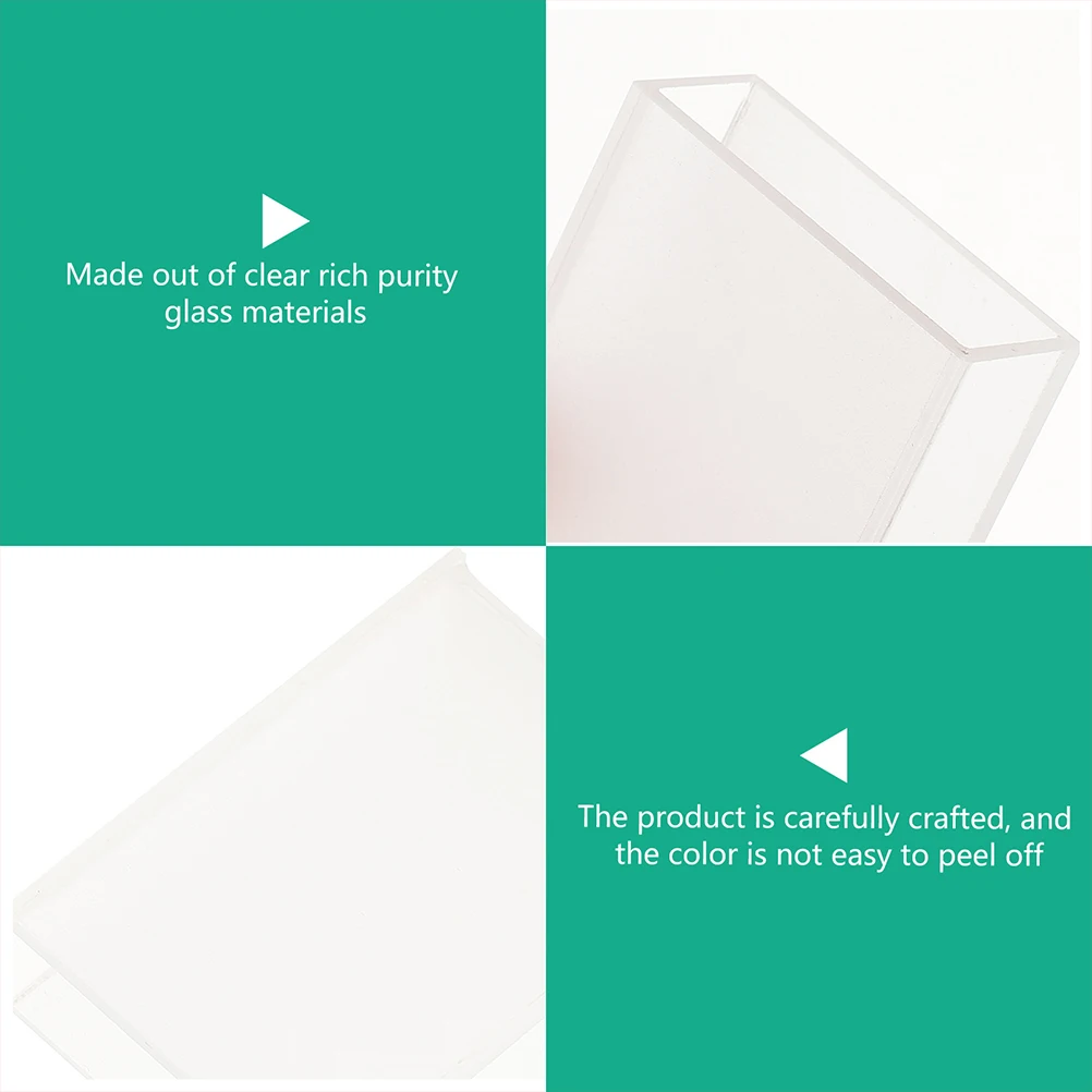 كوفيت زجاجي 50 مم طول المسار كوفيت مختبر قراءة دقيقة مقياس الطيف الضوئي البصري أداة عينة قياسية #1