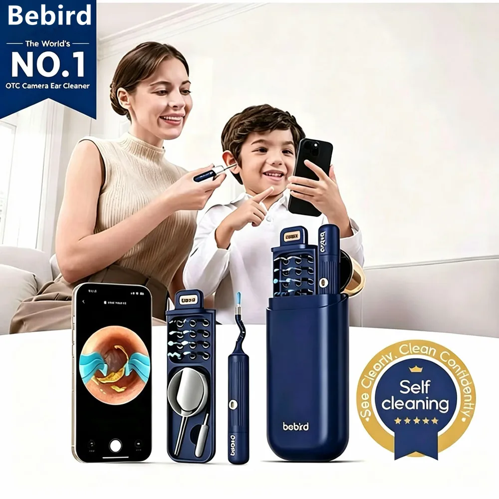 

Offical Bebird Ear Spoon Smart Visual Ear Cleaning Device 10MP with 90-min Battery Enhanced Lights Ear Sticker for Adults & Kids
