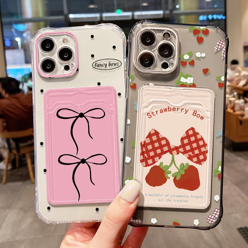 Funda de teléfono con soporte para tarjetas para Xiaomi Redmi 14 C Redmi Note 13 12 11 10 9 8 Pro 10C 13C 12C, funda suave con forma de corazón de amor