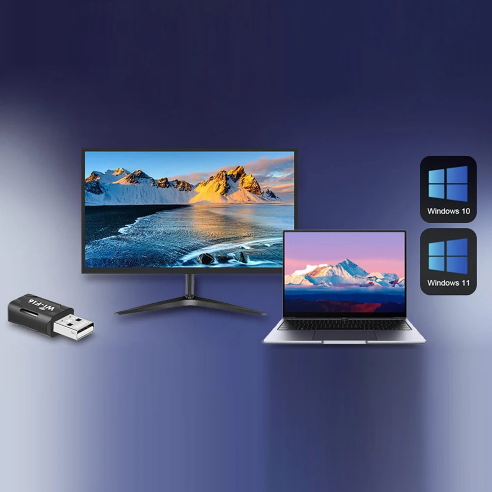 WiFi6 การ์ดเครือข่ายอัจฉริยะ Dual-Band Driver-ฟรีการ์ดเครือข่ายไร้สาย 900Mbps WiFi 6 อะแดปเตอร์ USB สําหรับ PC คอมพิวเตอร์