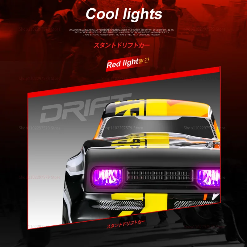 New 4WD RC GTR Drift Car High Speed 30km/h Remote Control Vehicle with 100m Control Range Off-Road Toy Car for Kids Adults Gifts