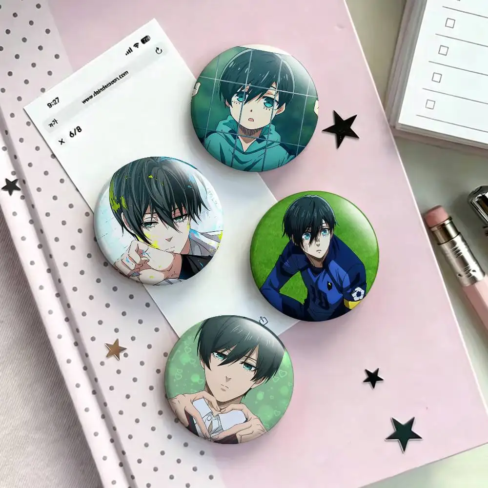 Anime B-Blue L-Lock R-Rin I-Itoshi Laser Badge Applicable For Backpack Clothes Hats Decor Creative Accessories