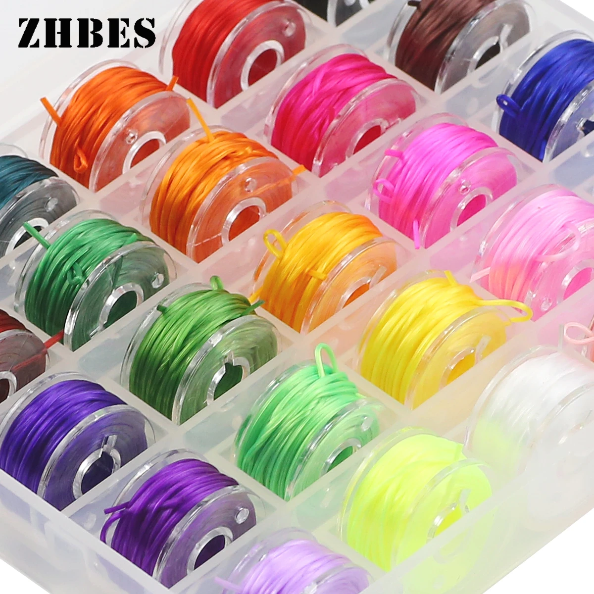 

25 Roll A Box Set Flat Elastic Line Rubber Stretchy Cord For Jewelry bracelet Making DIY Handmade Thread material Accessories