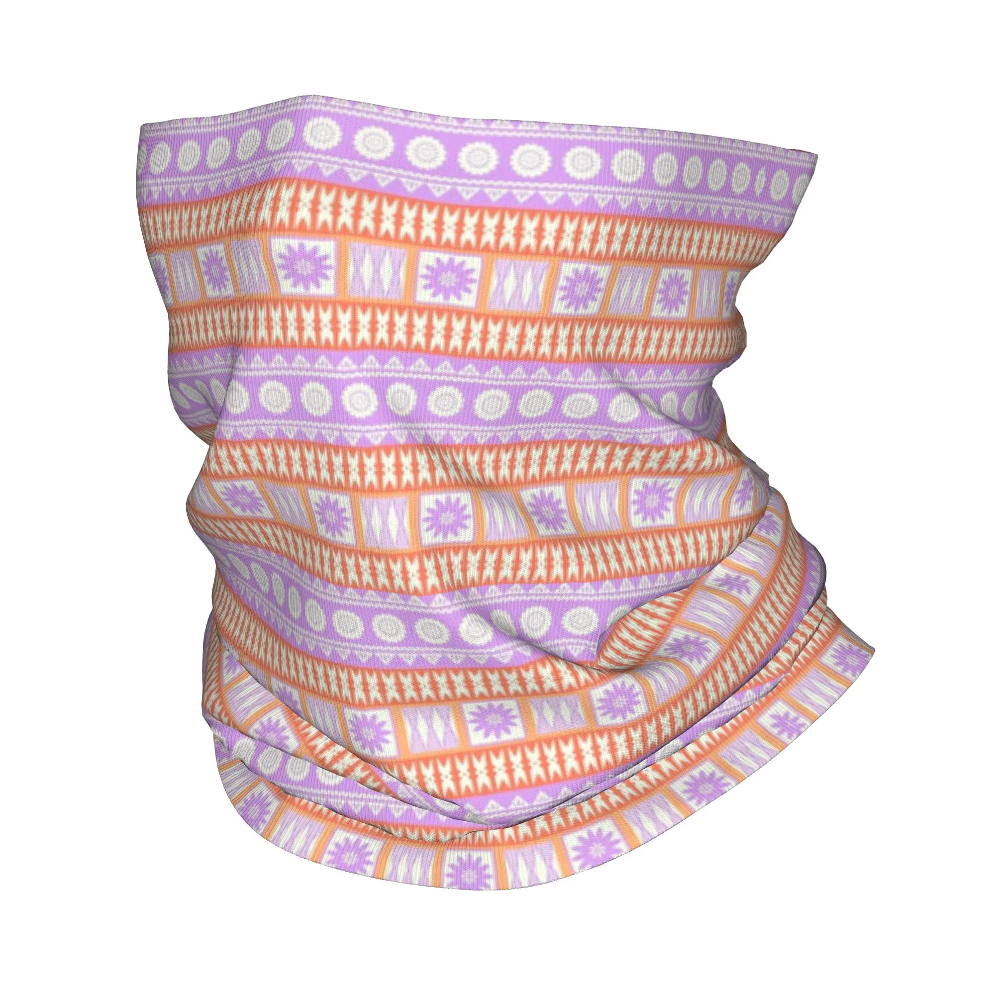 

Masi Tapa Josua Fijian Geometric Tribal Pattern Bandana Neck Cover Printed Mask Scarf Balaclava Running For Men Women Adult