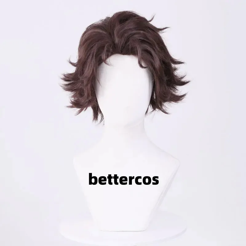 

zz04zz12Viktor Game Arcane, сезон 2, мужские каштановые короткие волосы, Виктор, косплей, бесплатная шапка, парик