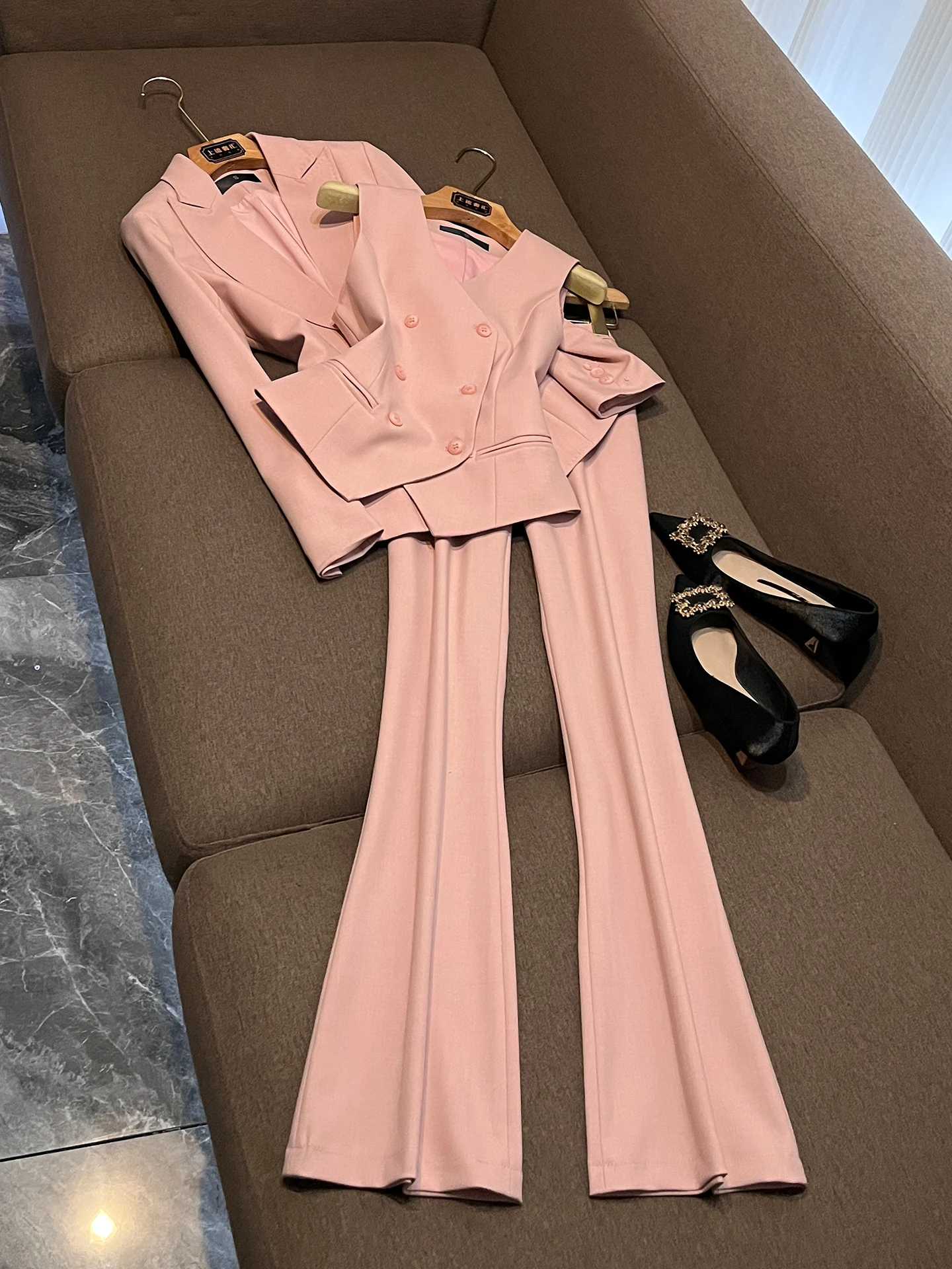 

Slimming High-End Suit Set New 2026 Autumn Spring Profional Managerial Workwear V-Ne Long Sve Corporate orm