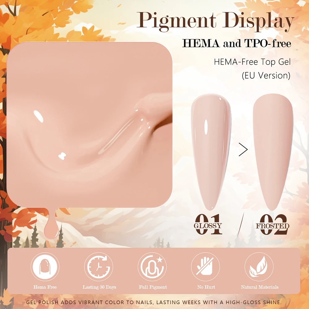 Vendeeni 36 Farben/Set Herbst Pure Color Gel Nagellack TPO HEMA FREI Hochpigmentierter UV Soak-Off Gel Lack mit Display – Detail 6