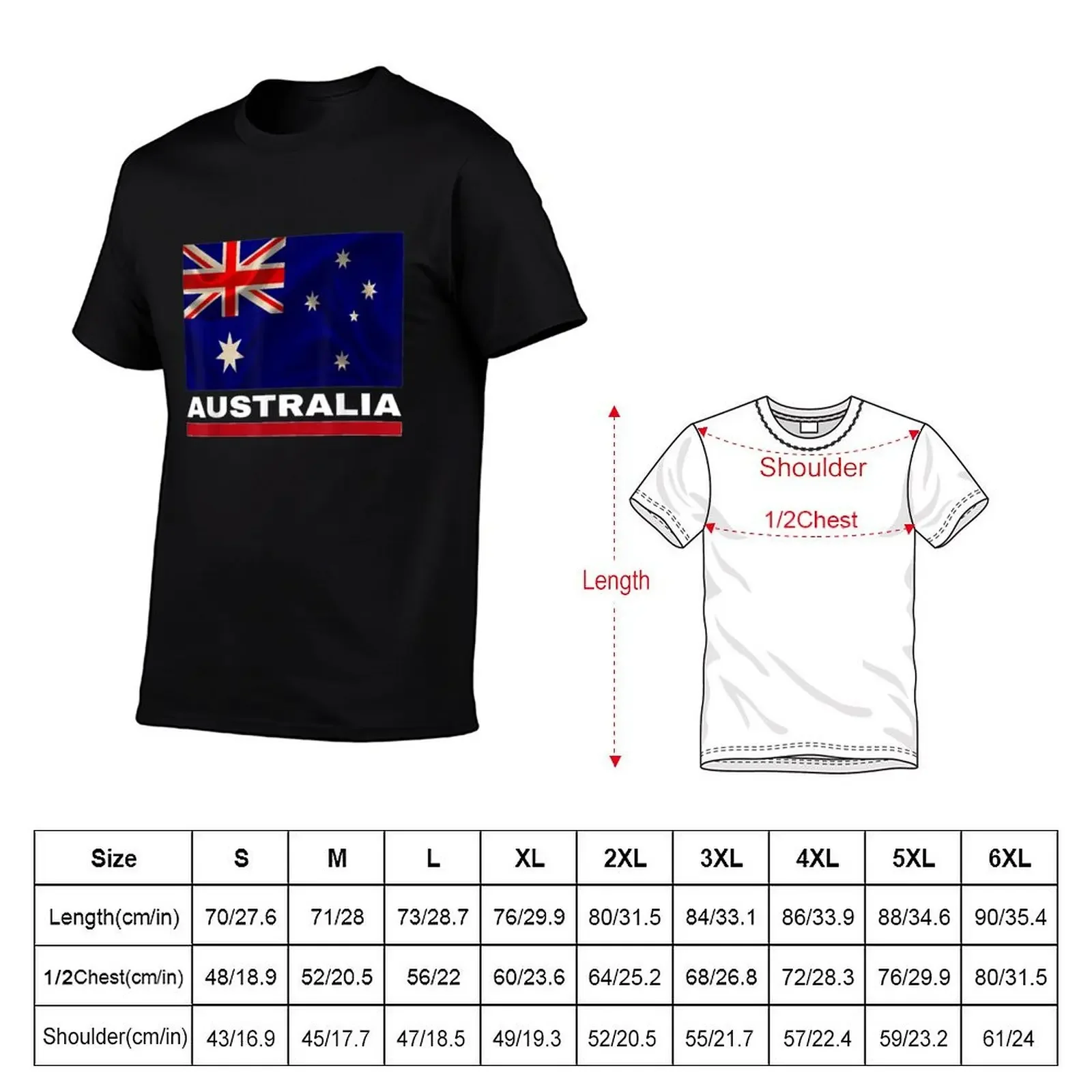 Australia Flag - Australian Soccer & Rugby Jersey T-Shirt boys animal print Man t-shirt clothes for men