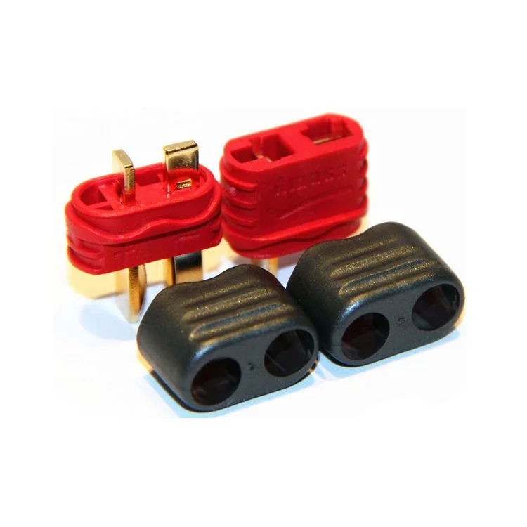 10PCS Vergaren 40A Hoge Stroom T Plug Deans Connector Metalen RC Lipo Batterij Slip Schede Behuizing Voor Vaste vleugel Modelvliegtuigen