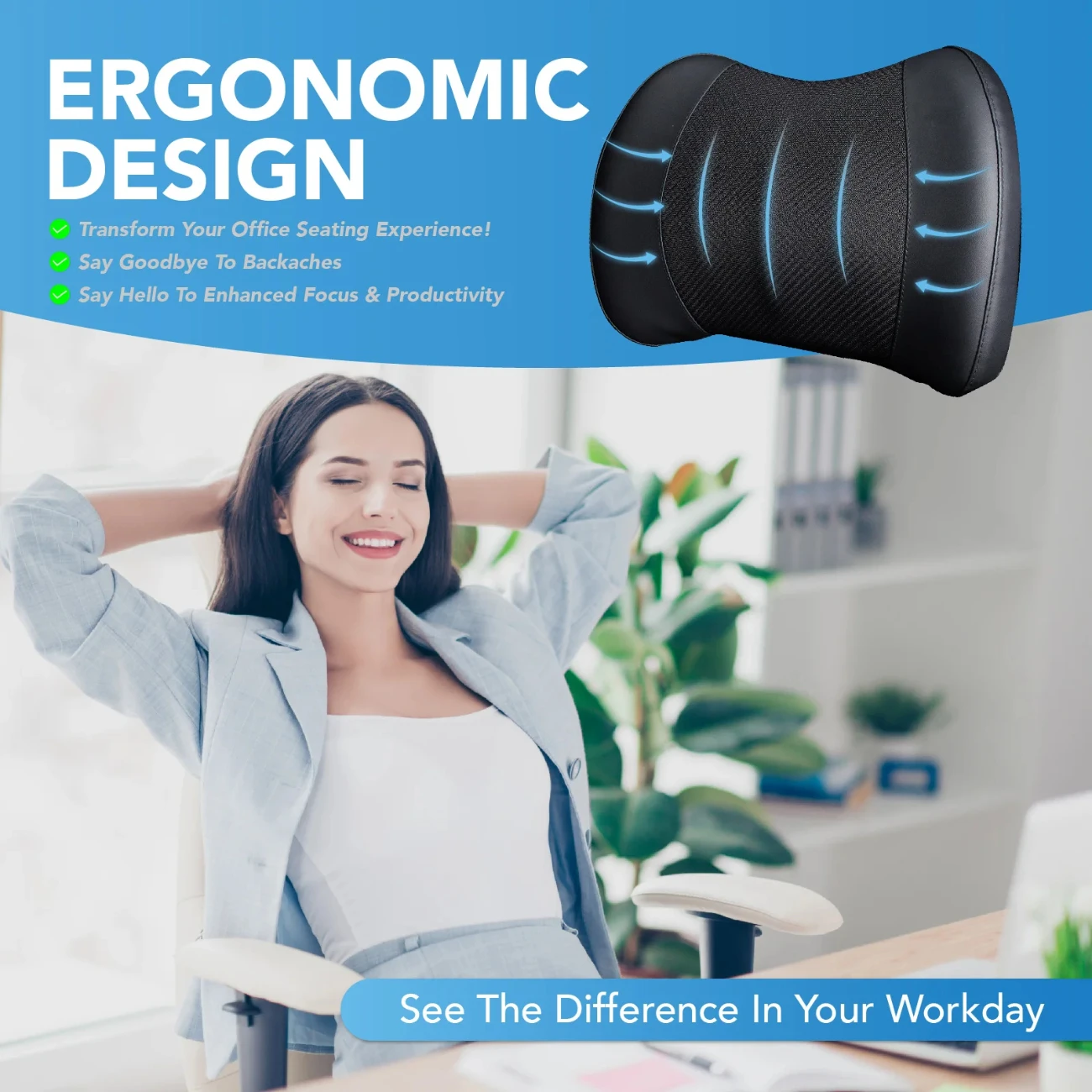Superior Lumbar Support Pillow - Mesh Back Cushion review and price
