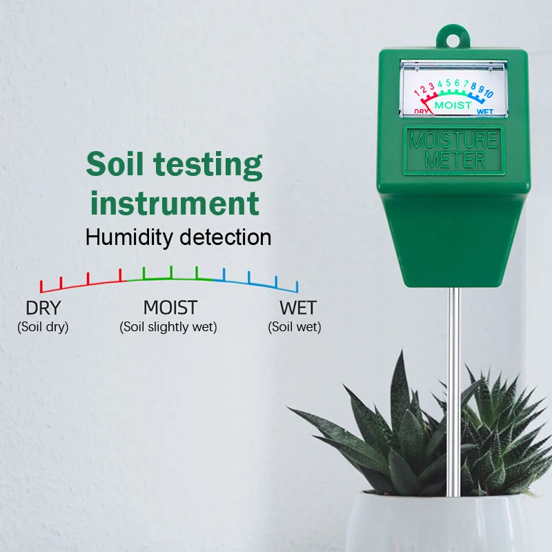 Misuratore di umidità del suolo Test di irrigazione in vaso per piante da fiore Rilevatore di umidità del suolo per strumenti di misurazione del giardino domestico