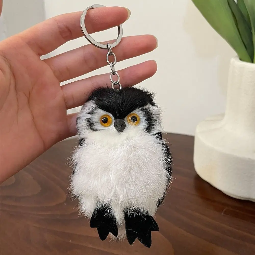 Cute Owl Keychain High imitation Milan marten Alloy Backpack Pendant Cartoon Car Key Chain