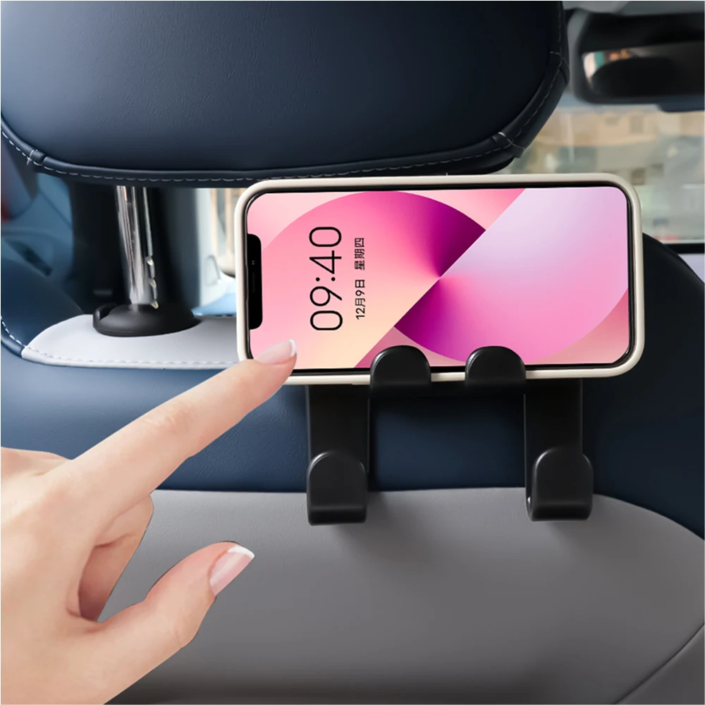 1PCS Car Seat Back Hook Phone Holder Auto Headrest Storage Double Holder Accessories For LandRover SVR Evoque Defender Discovery