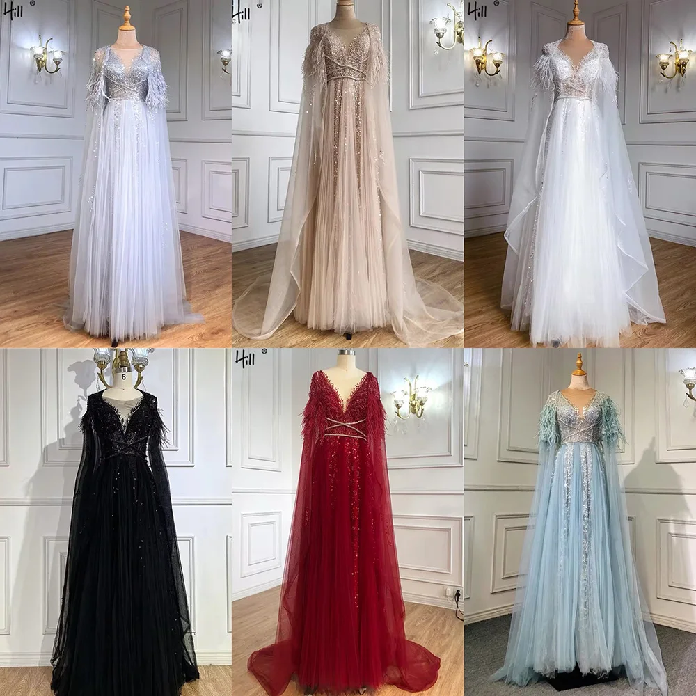 formal dresses for midsize women Luxury 3D Flower Gray Long Sleeves Evening Dresses for Wedding Party S –  DreamyVow