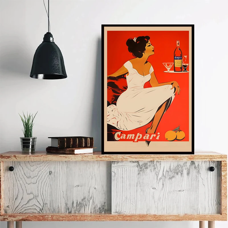 Vintage Wine Martini Negroni Martini Cocktail Poster Bar Wall Retro Canvas Painting Wine Painting Club Shop Home Decor Gifts