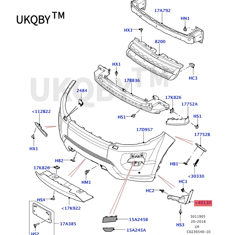 La nd Ro ve r Ra ng e Ro ve r Ev oq ue 2012 Radiator grille and front bumper