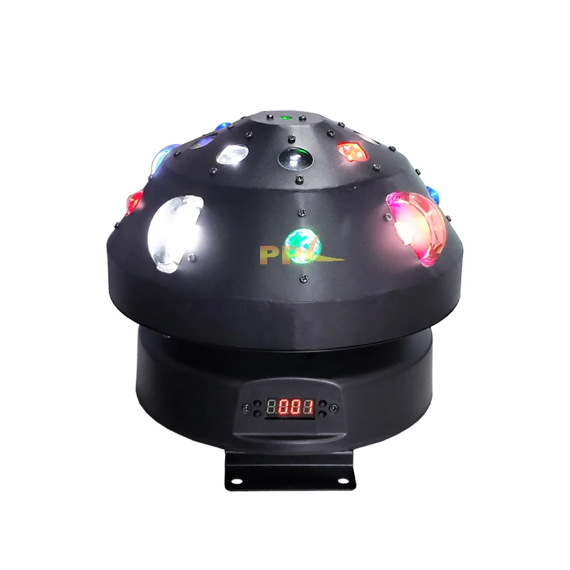 New Promiseless Four in One Shake Head Flashlight Whirlwind Pattern Laser Light Voice Control Rotating Stage Lamp