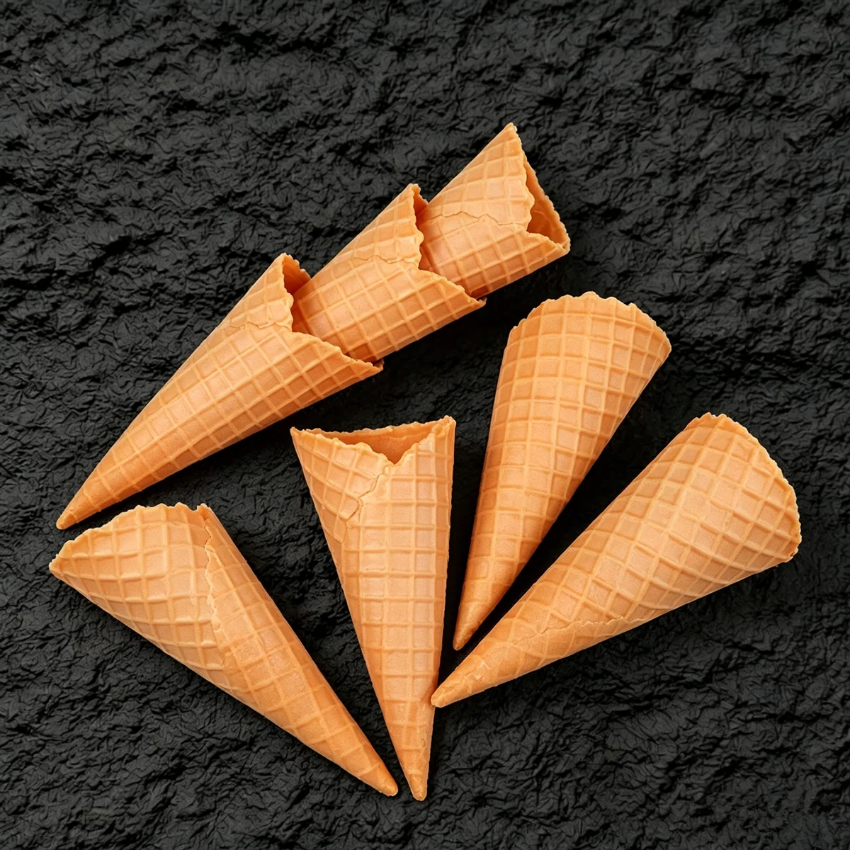 5/16/50 Stück künstliche Eistüten, künstliche Eiswaffel-Tüten, realistische Simulation, knuspriges Waffelmodell, Requisiten für Lebensmittelfotografie – Detail 5