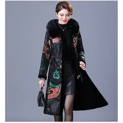 7XL Double Sided Wear  Fur One-Piece Winter 2024 New Middle-Aged  Elderly Women's Clothing Stylish Mother Haining Fur Coat Long