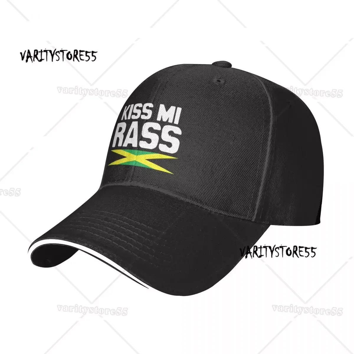 Kiss Mi Rass Jamaican Jamaican Patois Jamaican Slang Big Up Jamaica Baseball Cap Fishing Hat Hood Woman Hats Men\'s