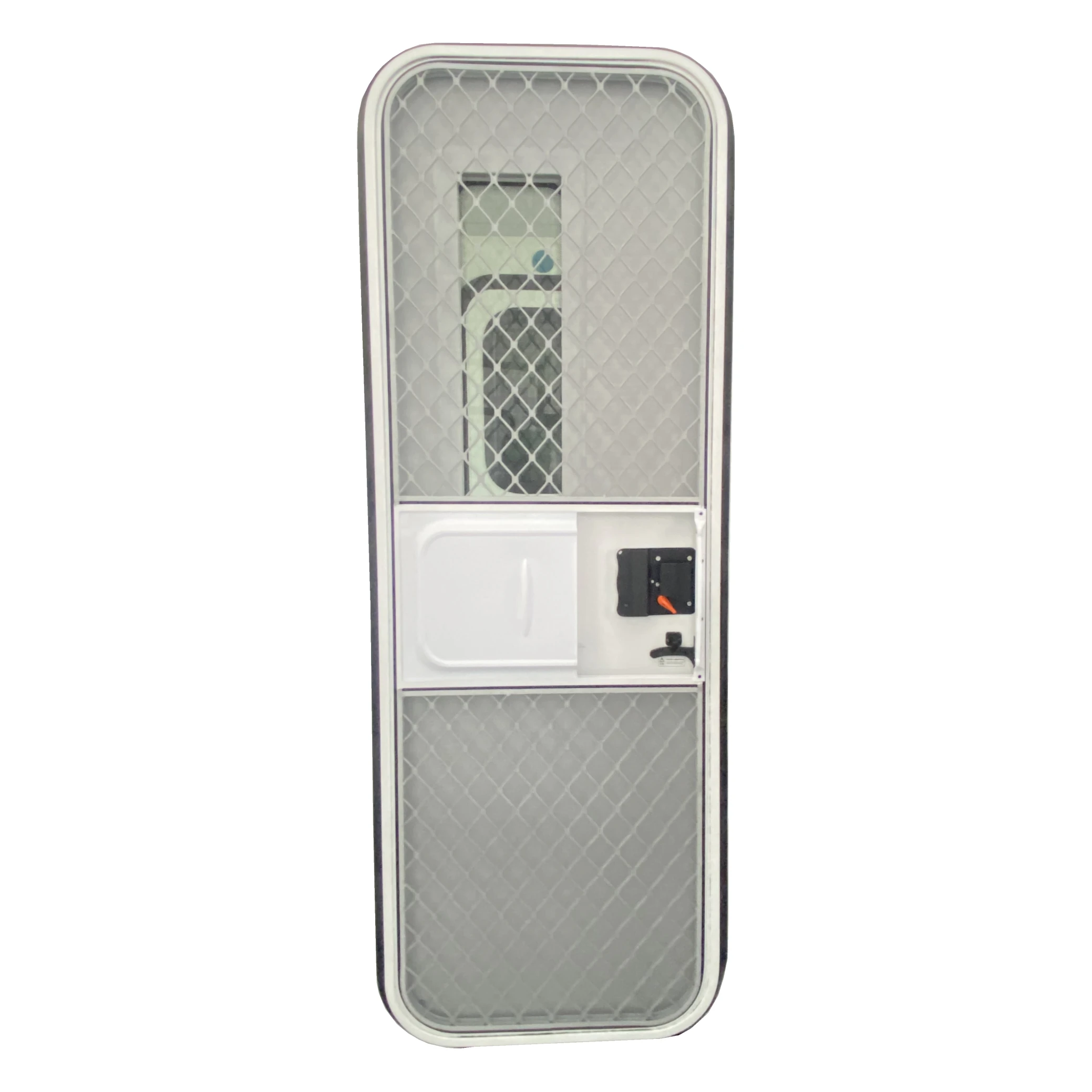 2025 حجم مخصص سبائك الألومنيوم مقطورة متنقل قافلة RV الباب مع الشاشة وقفل مجمع #5