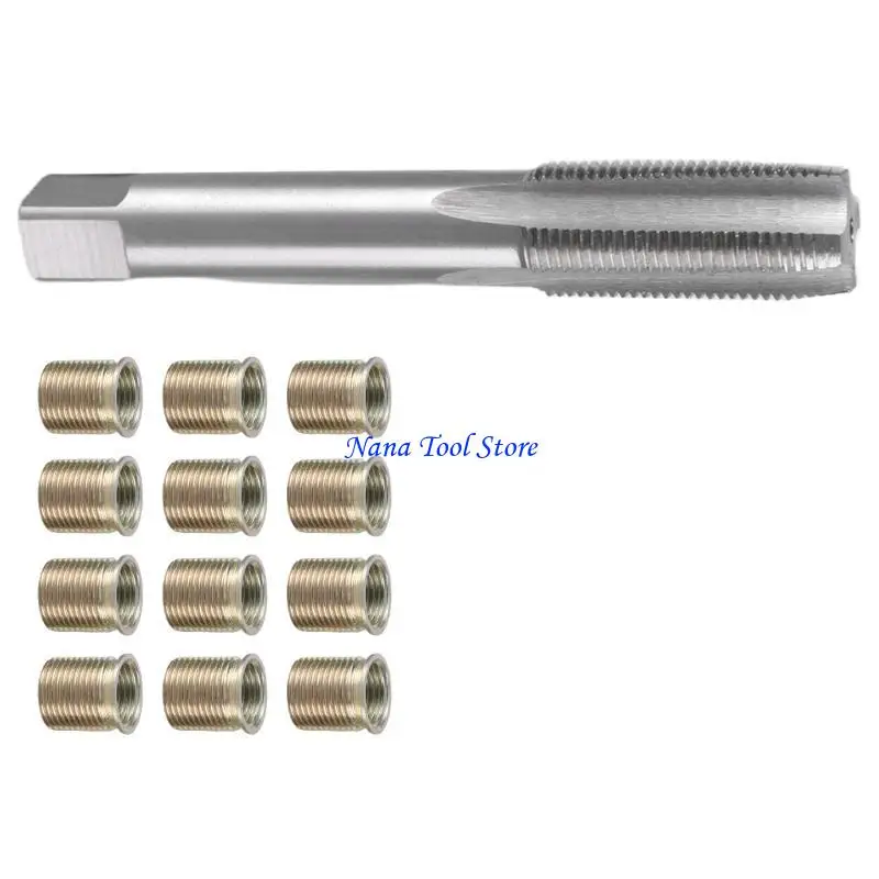 31GJ Plugs Thread Repair Tool Metal Inserts M14x1.25 Tap Rethreaded Professional Plugs Thread Hole Repair Tool