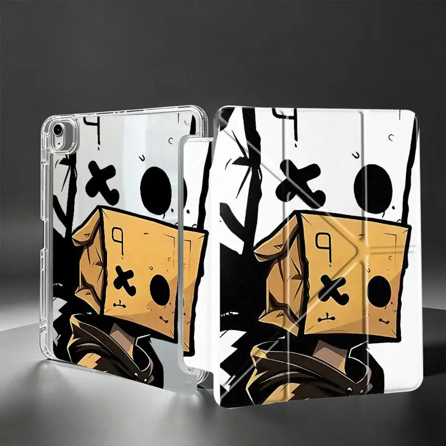 Tablet Case For Samsung Galaxy Tab S10 Lite A11 A9 Plus S9 Plus A8 S8 S7 FE With Pen Slot Cover Cool Cube Box Man