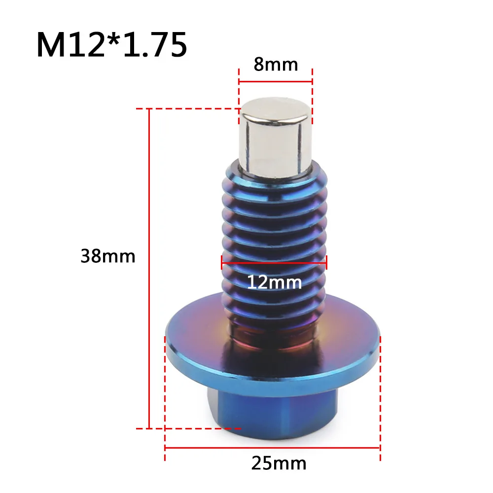 High strength titanium all Strong Magnetic Oil Pan Universal Plug Suction Iron Screw M12X1.25 M12X1.5 M12 X 1.75 M14X1.5 M16X1.5